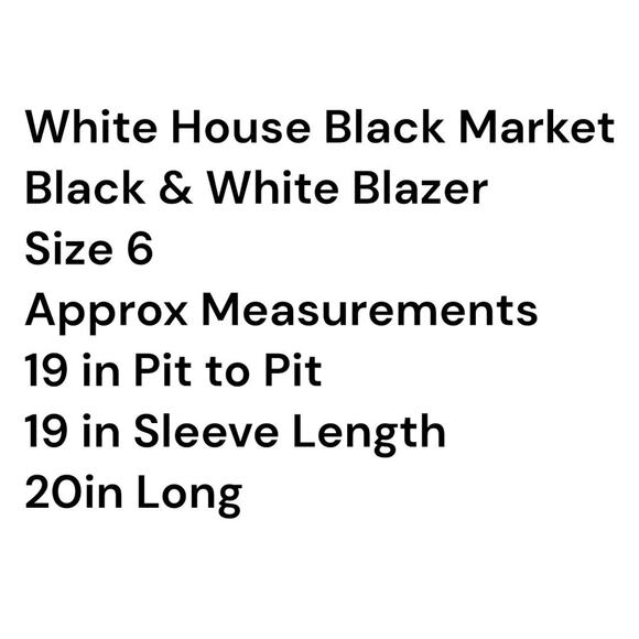 White House Black Market Tweed Moto Blazer Jacket Women's Size 6 Black & White - Picture 3 of 9